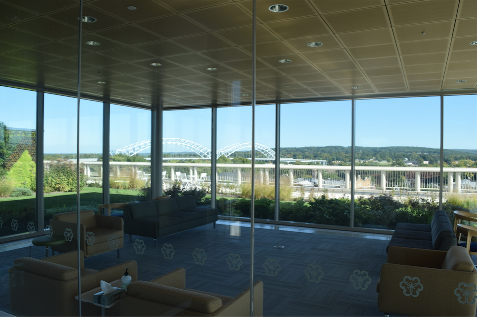The view from inside the Community Health Center. c/o Jake Lahut, Features Editor.