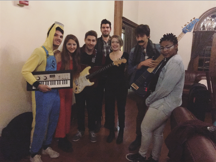 From left to right: Paul Bloom, Jessica Best, Alex Graff, Joe Perry, Claire Randall, Connor Schultze, and Taylor Simone. c/o Jake Lahut, Features Editor.