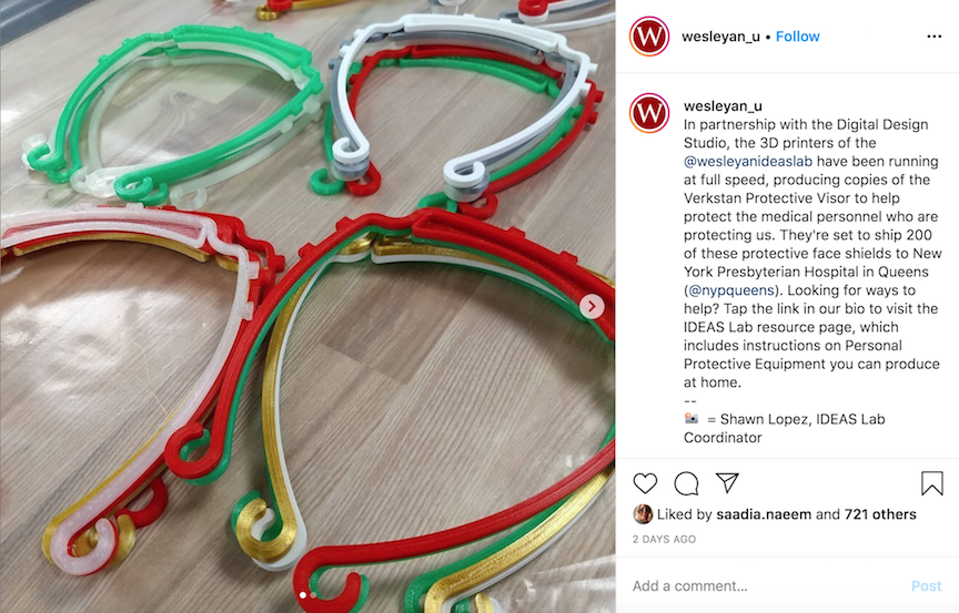 c/o @wesleyan_u Instagram