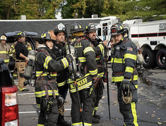 Crispe (left) with Fire Department Crew c/o Thomas Lyons